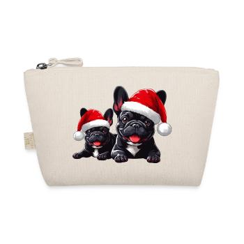 French Bulldog Santa Claus - Organic Pouch - nature - Front