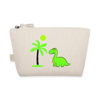dinosaurier palme 02 - Bio-Täschchen - Natur - Vorne