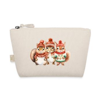 Winter squirrel trio - Organic Pouch - nature - Front