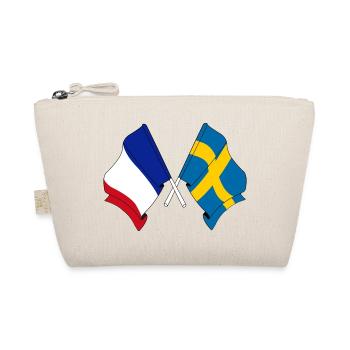 Flagge von Frankreich und Flagge Schweden - Bio-Täschchen - Natur - Vorne