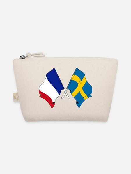 Flag of France and flag Sweden - Organic Pouch - nature - Front