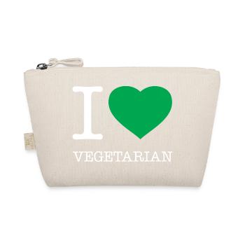 I LOVE VEGETARIAN - Bio-Täschchen - Natur - Vorne