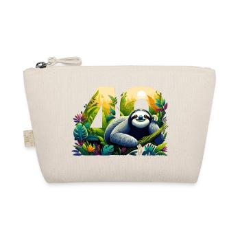 40 Years Sloth 40th Birthday Gift - Organic Pouch - nature - Front