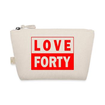Love Forty Tennis Birthday Design 40 Shirt - Organic Pouch - nature - Front