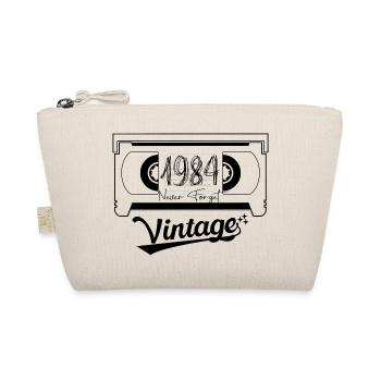 1984 Vintage Born Retro Vintage Anniversary - Organic Pouch - nature - Front