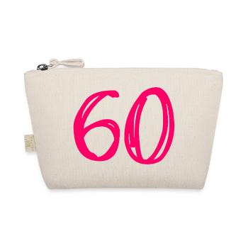 60. 60 YEARS. 60th ANNIVERSARY. 60TH BIRTHDAY. - Organic Pouch - nature - Front