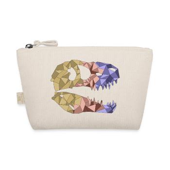 T REX SKULL geometric colorful - Organic Pouch - nature - Front