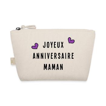 MOM. HAPPY BIRTHDAY - Organic Pouch - nature - Front