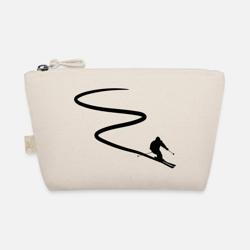 Skiing Ski Motif for Skier Skier Organic Pouch