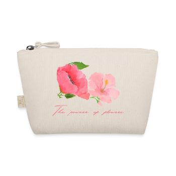 Sweet Blossom Motif Pink Red Mother's Day Flower Power - Organic Pouch - nature - Front