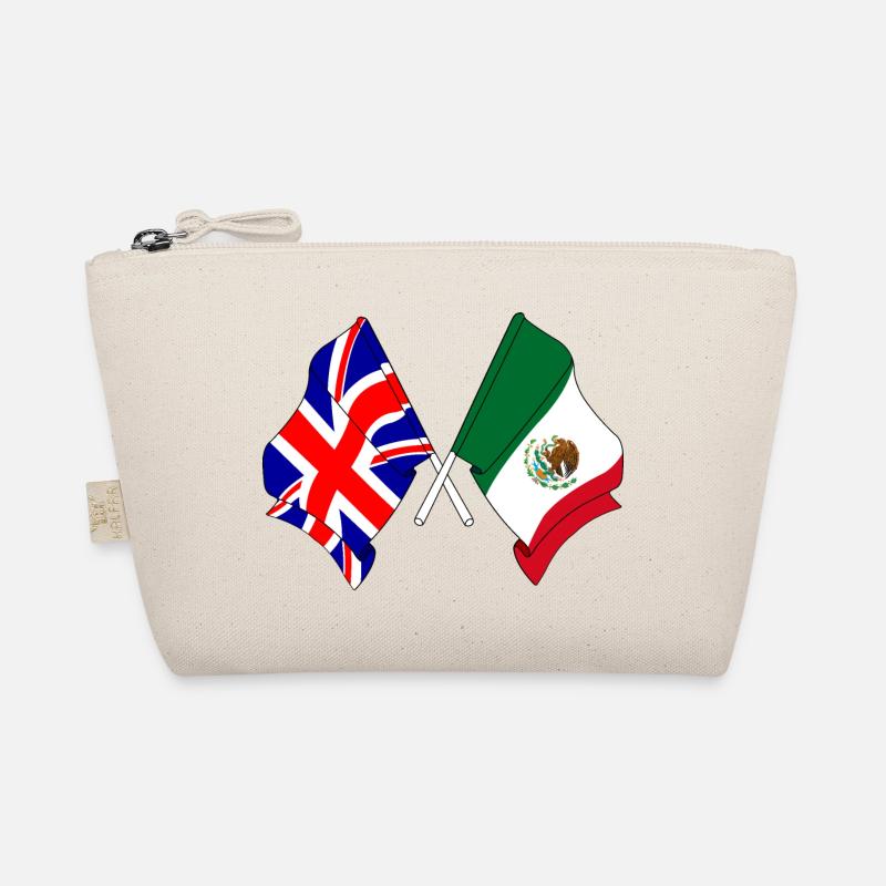 England flag, Mexico flag Organic Pouch