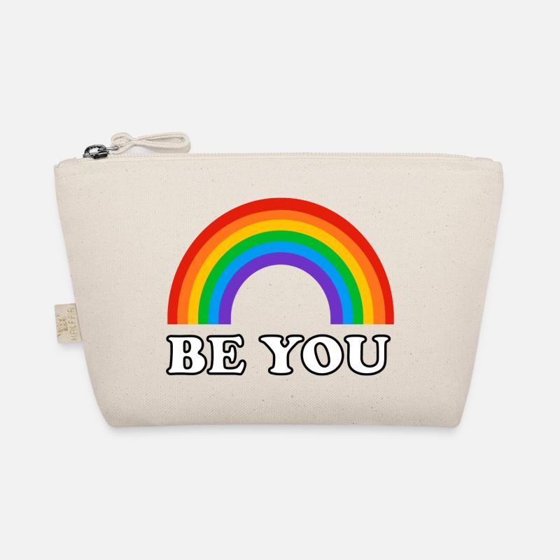 Sei du selbst - Gay Pride Regenbogen Bio-Täschchen