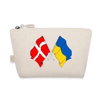Flagge Dänemark, Flagge Ukraine - Bio-Täschchen - Natur - Vorne