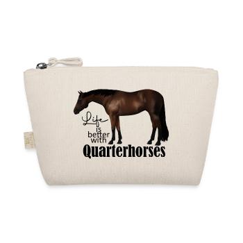 Quarterhorse Brauner - Bio-Täschchen - Natur - Vorne