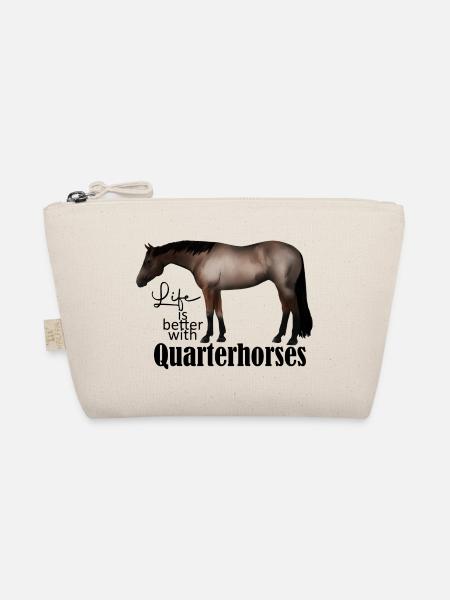 Quarterhorse design Roan Schimmel - Bio-Täschchen - Natur - Vorne