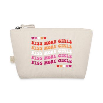LGBTQ Pride Month - Lesbian Love - Kiss More Girls - Organic Pouch - nature - Front