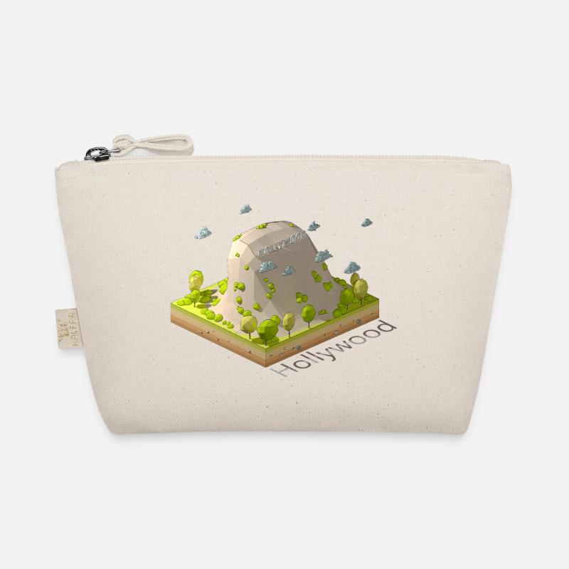 Geometric low poly Hollywood sign Organic Pouch