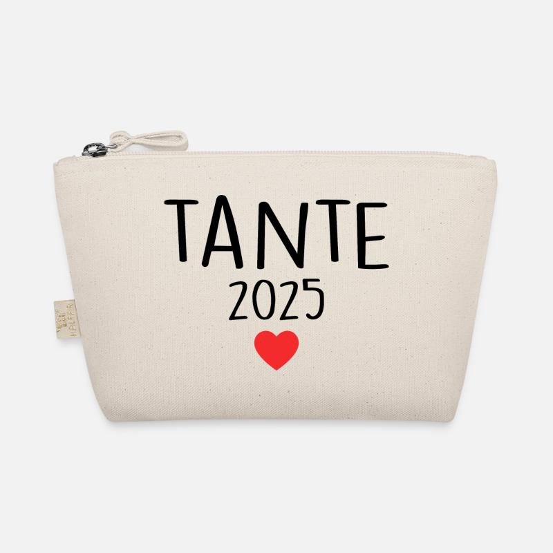 Ich werde eine Tante sein - eine zukünftige Tante - Bio-Täschchen - Natur