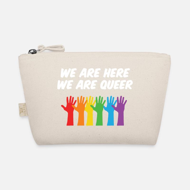 LGBT Pride Month - Wir sind hier, wir sind queer - Bio-Täschchen - Natur