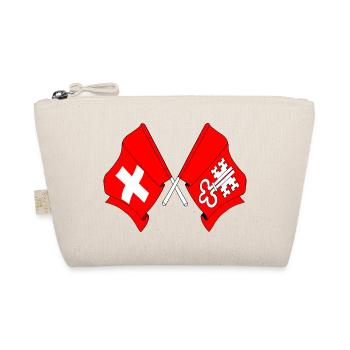 Flagge Schweiz und Flagge Nidwalden - Bio-Täschchen - Natur - Vorne