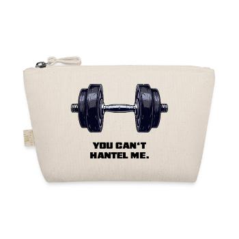 Hantel, Fitness, Lustiger Spruch, Gym, T-Shirt - Bio-Täschchen - Natur - Vorne