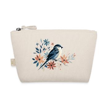 Petit oiseau avec des fleurs - Trousse biologique - nature - Devant