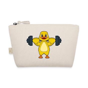 Duck Bodybuilder Barbell Bodybuilding - Organic Pouch - nature - Front