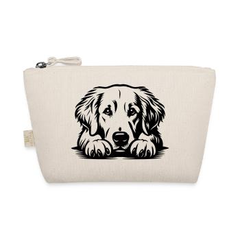 Golden Retriever Head with Paws - Organic Pouch - nature - Front