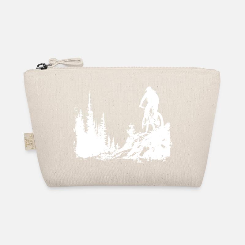 Mountain Biking Sketch Organic Pouch
