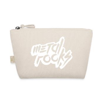 Heavy Metal Rocks Hard Rock Music Text Saying Logo - Organic Pouch - nature - Front