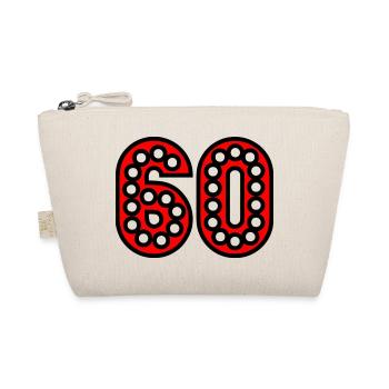 60. 60 YEARS. 60th ANNIVERSARY. 60TH BIRTHDAY. - Organic Pouch - nature - Front
