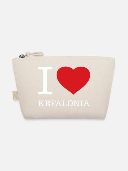 I LOVE KEFALONIA - Organic Pouch - nature - Front