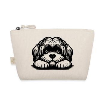 Lhasa Apso Head with Paws - Organic Pouch - nature - Front