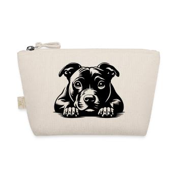 Staffordshire Bull Terrier Head with Paws - Organic Pouch - nature - Front