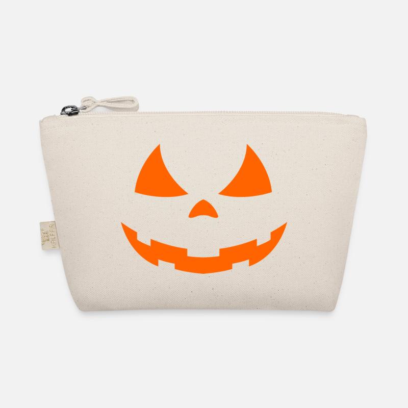 Kürbis Halloween Gesicht Bio-Täschchen
