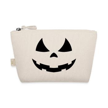 Citrouille Halloween Visage Noir - Trousse biologique - nature - Devant
