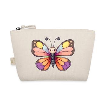 Whimsical Butterfly with Colorful Wings - Organic Pouch - nature - Front