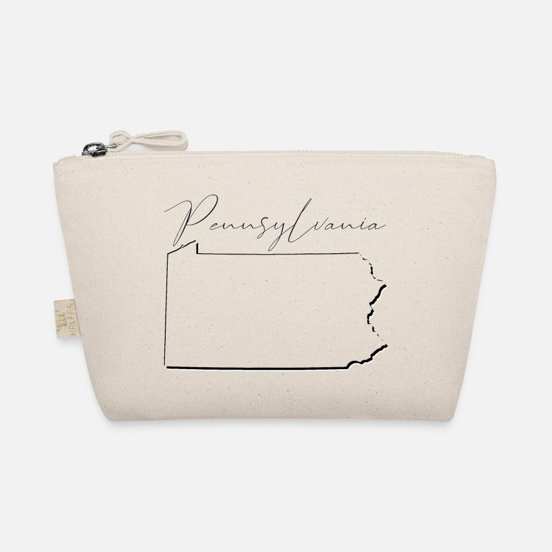 Pennsylvania State Map as Outline PA Organic Pouch