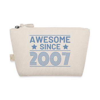 Birthday Retro Awesome since 2007 - Organic Pouch - nature - Front