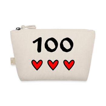 100. 100 YEARS. 100th ANNIVERSARY. BIRTHDAY 100 - Organic Pouch - nature - Front