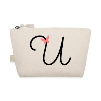 Letter U Butterfly Letter - Organic Pouch - nature - Front