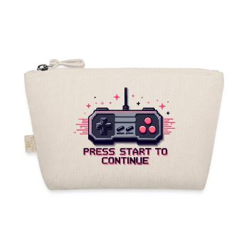Press Start - Retro Gaming - Bio-Täschchen - Natur - Vorne
