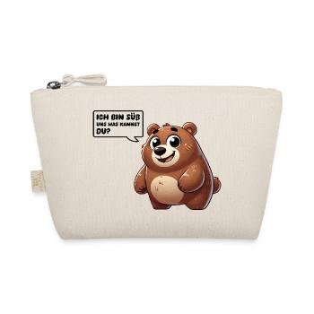 Bear Comic Cute - Organic Pouch - nature - Front