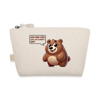 Bear Comic Cute - Organic Pouch - nature - Front