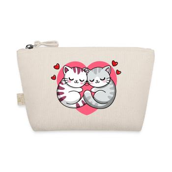 Valentinstag Katzen - Bio-Täschchen - Natur - Vorne
