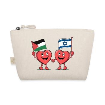 Palästina und Israel Herzen - Bio-Täschchen - Natur - Vorne