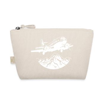 Airplane Drawing - Organic Pouch - nature - Front