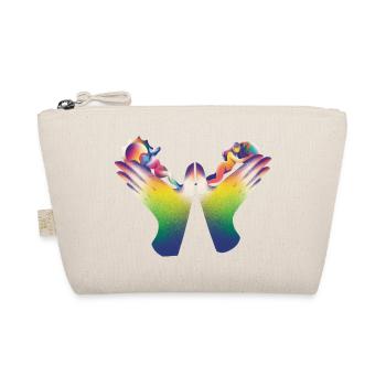 Rainbow Hands of Care - Organic Pouch - nature - Front