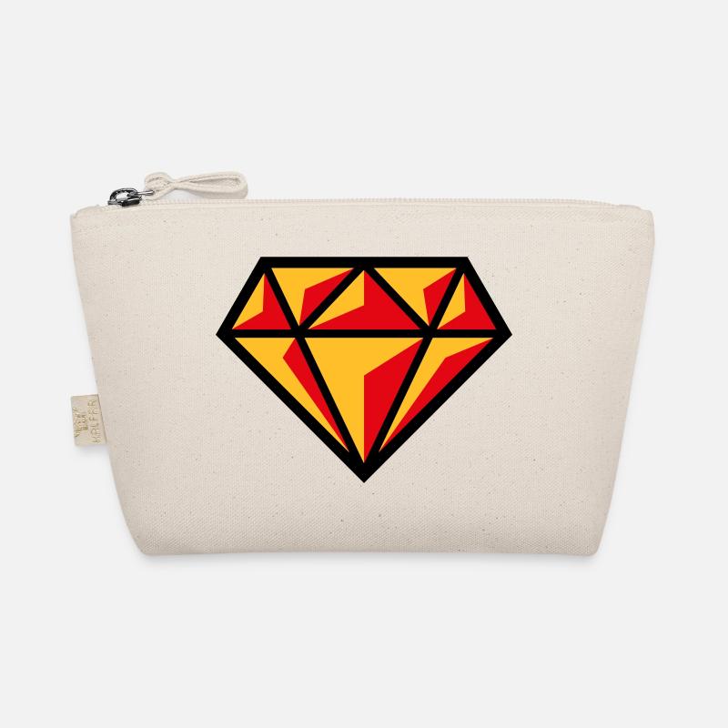 Diamant (Edelstein Brillant Symbol / POS Red 3C) Bio-Täschchen