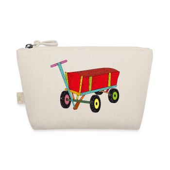 Colourful handcart – motif for children's adventures - Organic Pouch - nature - Front